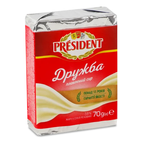 Сир Плавлений В/ґ Дружба President 70г
