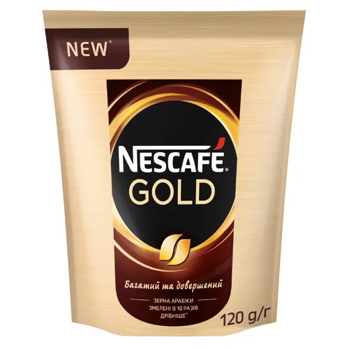 Кава натуральна розчинна сублімована Gold Nescafe д/п 120г