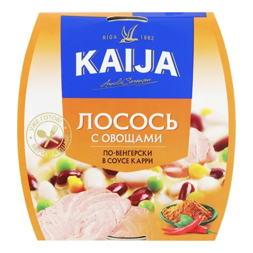 Лосось з овочами в соусі карі По-угорськи Kaija к/у 220г