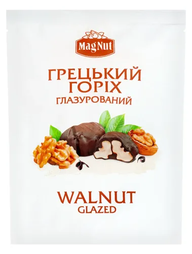 Цукерки Mag Nut Грецький горіх глазурований дой-пак 100г
