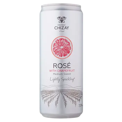 Напій винний Chateau Chizay Rose з грейпфрутом рожевий напівсолодкий 7% 0,33л