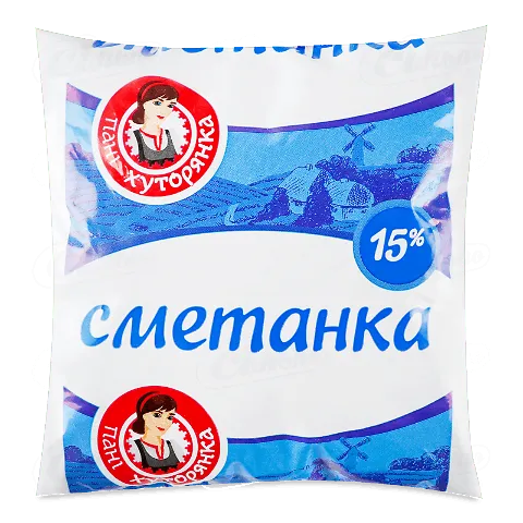 Продукт сметанний Пані Хуторянка 15%, 400г