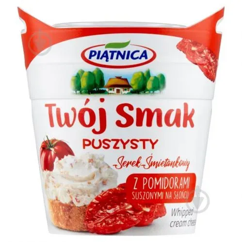 Вершковий сир взбитий з вяленими томатами Twoj Smak 60% 150г ТМ Piatnica