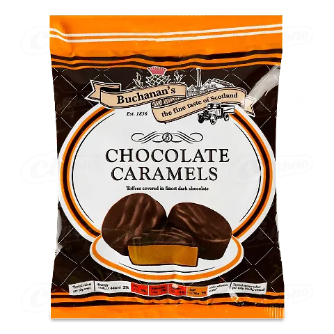 Цукерки Buchanan’s Chocolate Caramels тофі в чорному шоколаді, 150г