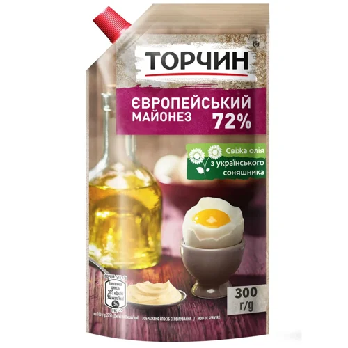 Майонез ТОРЧИН® Європейський 72% 300г