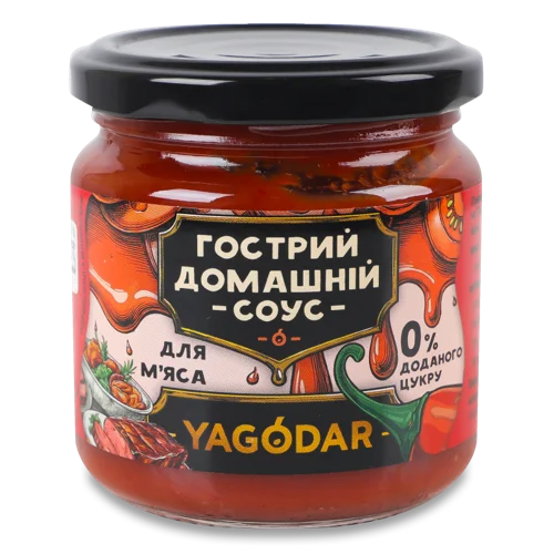 Соус Гострий Домашній Yagodar, с/б 200г