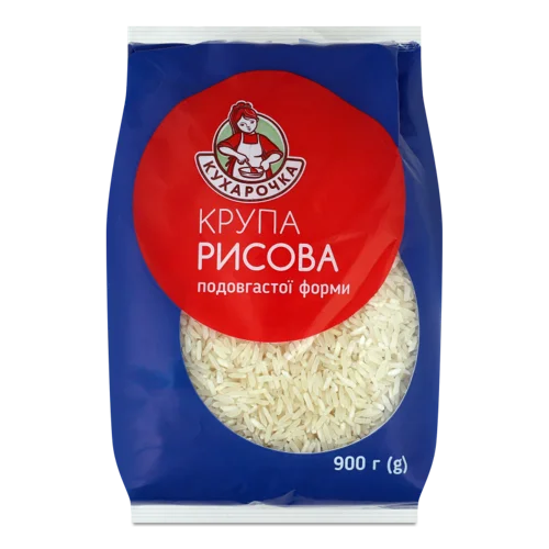 Рисова Крупа Подовгастої Форми Вищого Ґатунку, 900 Г