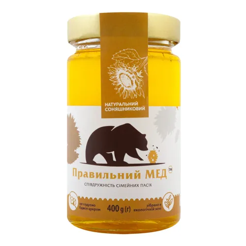 Мед Соняшниковий Правильний мед с/б 400г