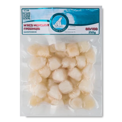 М'ясо Морських Гребінців В/у 80/100 Polar Seafood В/К, 250г