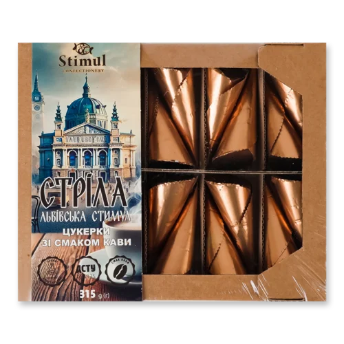 Цукерки Глазуровані Помадно-Кремові Зі Смаком Кави, в/ґ, к/у 315г