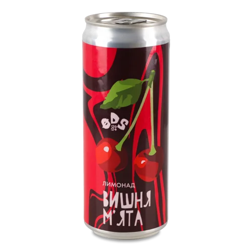 Напій Безалкогольний Газований Вишня-М'ята Лимонад в/ґ, 330мл