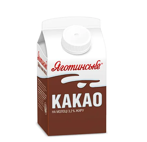 Какао Яготинське на молоці 3,2% пюр-пак, 450г