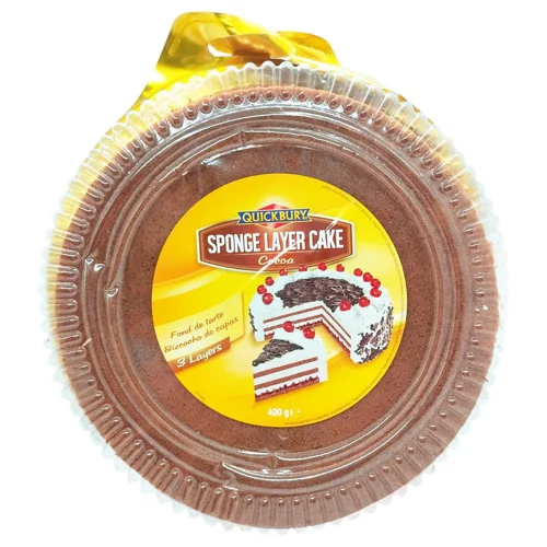 Коржі Квікбері 400 г 3-шар Шоколад (Німеччина)