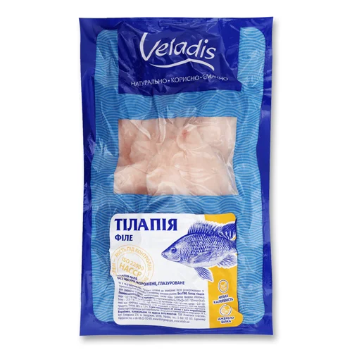 Теляпія Veladis філе в глазурі свіжоморожена кг