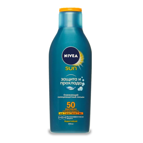 Сонцезахисний Водостійкий Лосьйон SPF 50 Захист та Прохолода Sun Nivea 200мл