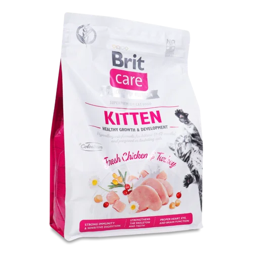 Корм Сухий Для Кошенят Fresh Chicken & Turkey Kitten Care Brit, В/К, 2 кг