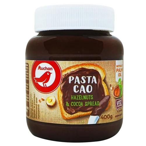 Паста шоколадна Auchan з лісовим горіхом 400г