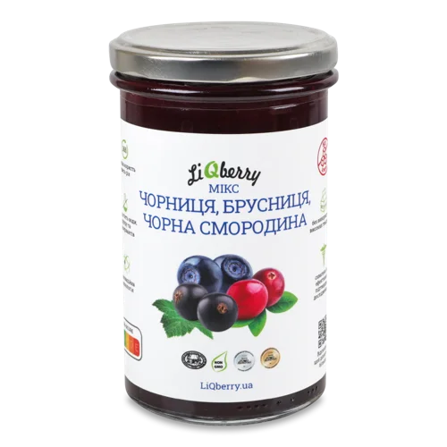 Мікс Чорниця-Брусниця-Чорна Смородина, с/б 0.545л