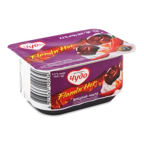 Сирок Збитий Двошаровий Вишня-Чилі Flamin' Hot, ст 4.2%, 100г