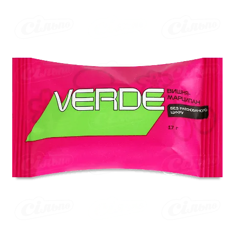 Цукерка Verde Вишня-марципан без рафінованого цукру, 17г