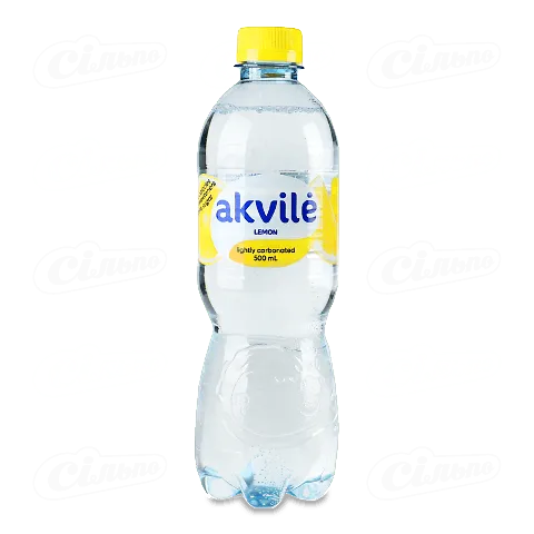 Вода мінеральна Akvile Лимон слабогазована 0,5л