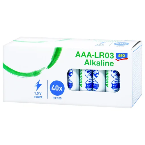 Батарейка Aro лужна AAA-LR03 40шт
