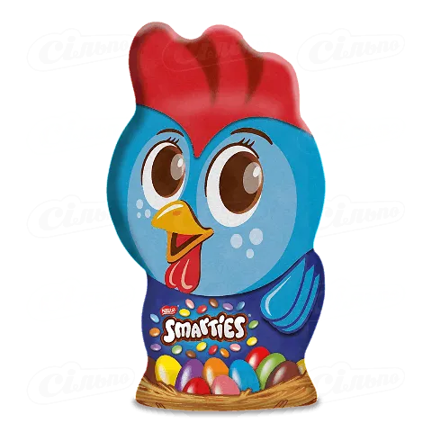 Фігурка Smarties Курча з молочного шоколаду наповнена драже, 85г