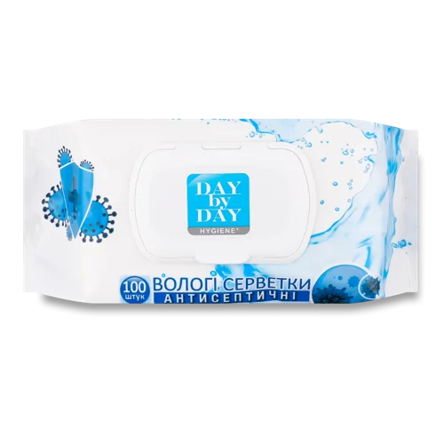 Вологі Антисептичні Серветки Hygiene Day by Day, 100 шт