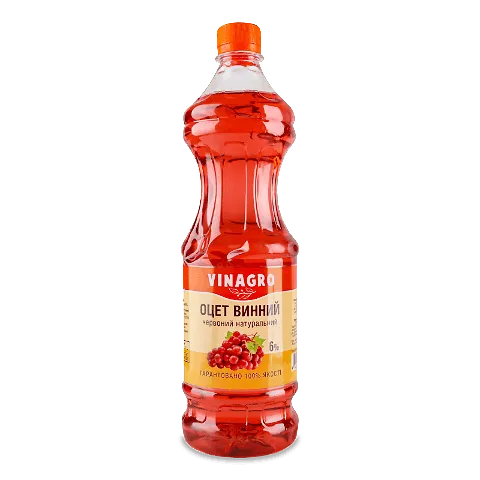 Оцет Vinagro винний червоний натуральний 6%, 0,9л