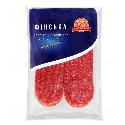 Ковбаса Салтівський МК Фінська з м'яс птиці сиров'ялена, 80г