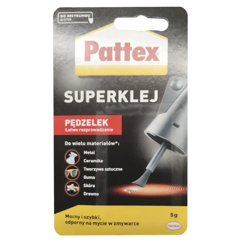 Супер клей Pattex гель з пензликом 5г