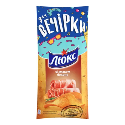 Чіпси картопляні Бекон Люкс м/у 233г