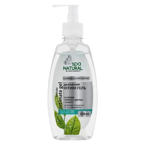 Гель для інтимної гігієни Natural Spa делікатний з оліями чайного дерева і шавлії 250мл