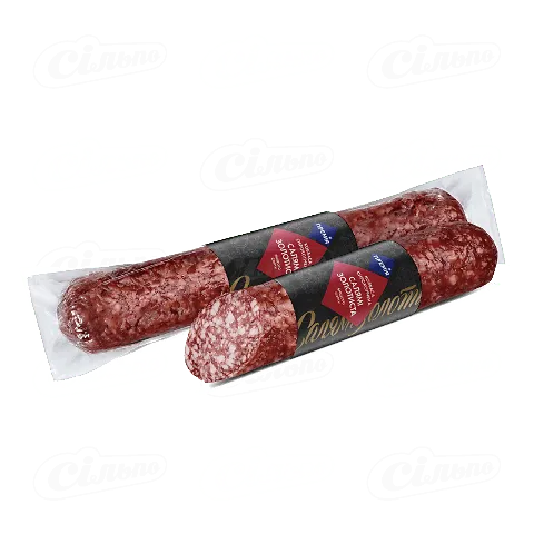 Ковбаса «Премія» «Салямі Золотиста» сиров'ялена вищого ґатунку в упаковці, кг