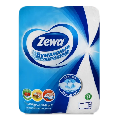 Рушники паперові 2-х шарові Zewa, 2 шт