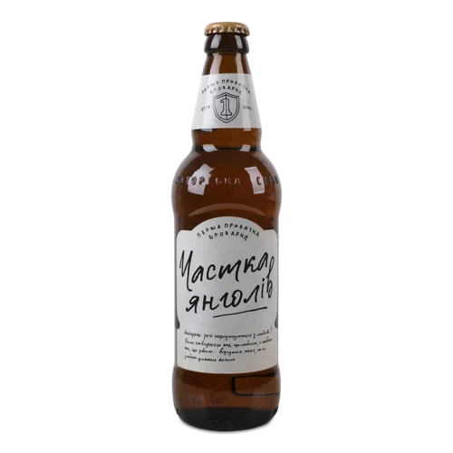 Пиво Пшеничне Світле Нефільтроване Пастеризоване 5% 500мл, Частка Янголів, Перша приватна броварня