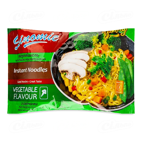 Вермішель швидкого приготування Sinomie зі смаком овочів, 65г