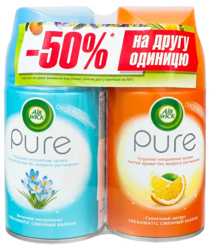Освіжувач Повітря Air Wick Pure 2*250мл х6, в/к