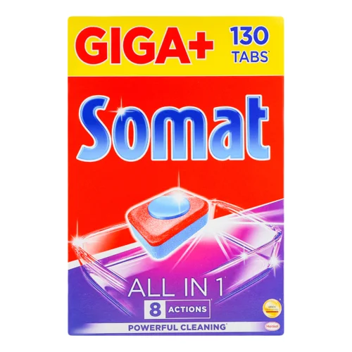 Засіб Для Миття Посуду В Посудомийній Машині All In 1 Somat 130шт