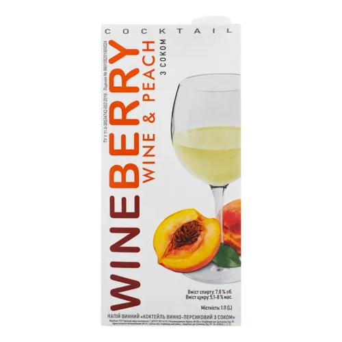 Напій винний 1л 7.8% з соком Wine&Peach Wineberry т/п