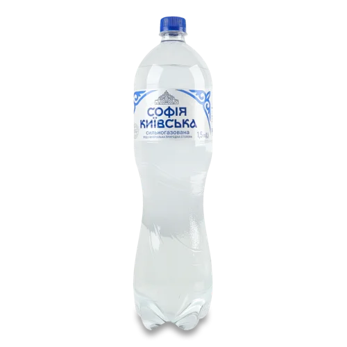 Вода Мінеральна Сильногазована Природна Столова Гідрокарбонатна Софія Київська, п/пл 1.5л