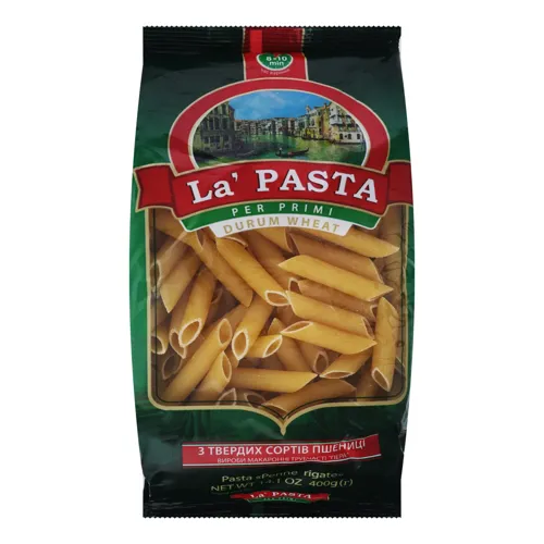 Вироби макаронні з твердих сортів пшениці Penne Rigate La Pasta м/у 400г