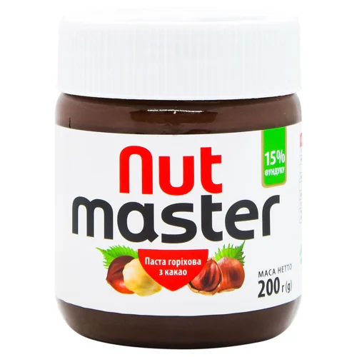Паста горіхово-шоколадна Nut Master 200г