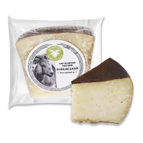 Сир Твердий Козячий 40% Бойківський Еко Карпати, кг