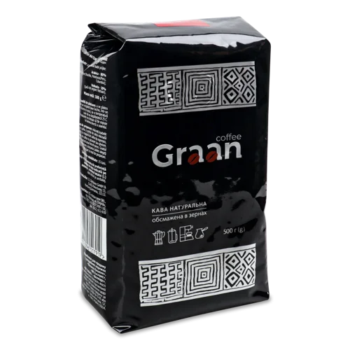 Кава Натуральна Обсмажена В Зернах Graan, м/у 500г