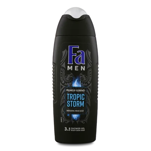 Гель для Душу Тіло, Обличчя Та Волосся 3в1 Tropic Storm Fa Men, 250мл