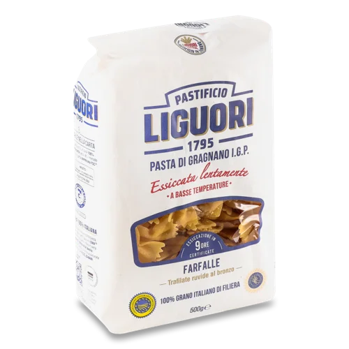 Вироби Макаронні З Твердих Сортів Пшениці Бантики Pastificio Liguori, м/у 500г