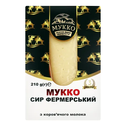 Сир 50.2% з коров'ячого молока Фермерський Мукко