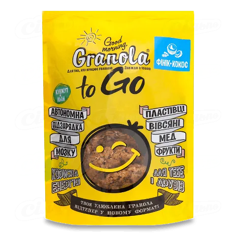 Сніданок Granola Good morning To Go фінік + кокос 140г