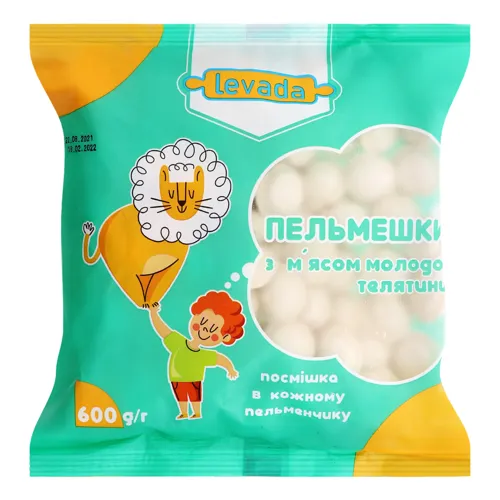 Пельмені з телятиною індички Левадики Levada м/у 600г